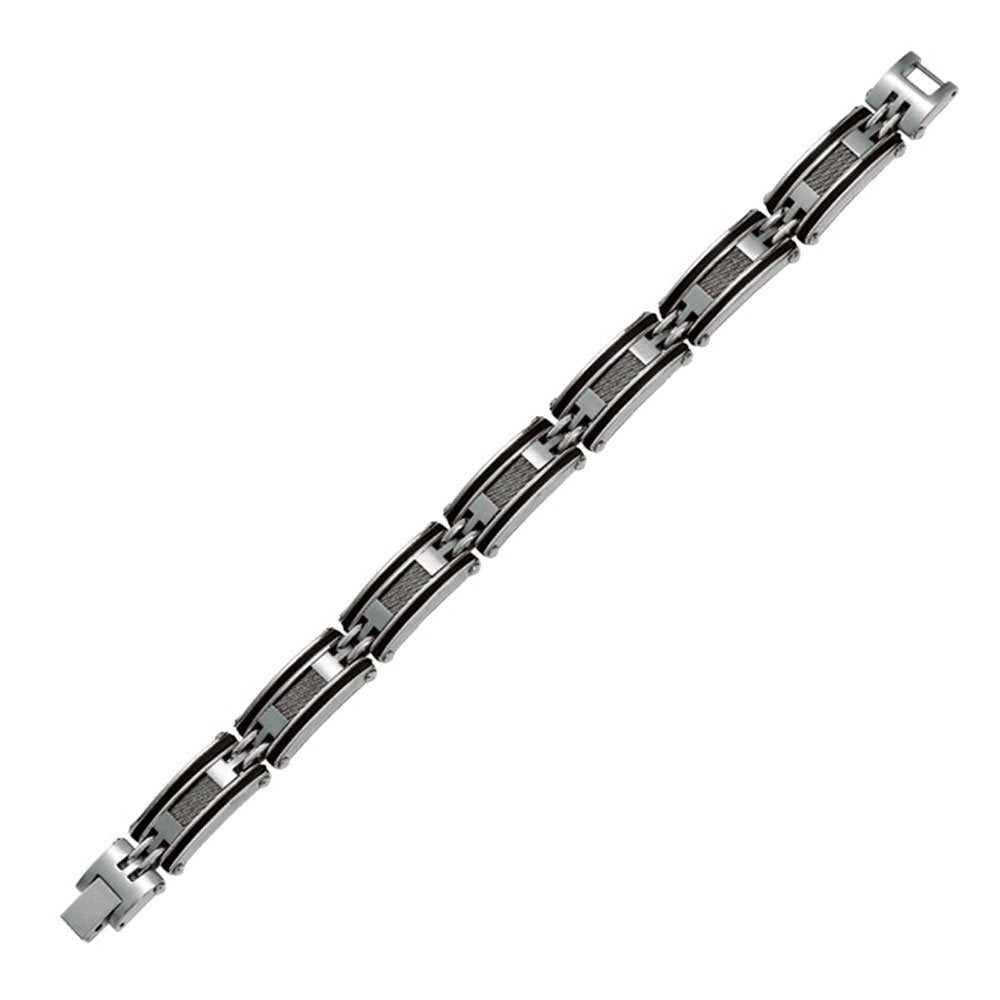 Stainless Steel Link Jewelry by Joseph Tyler JTC - 12.5mm Men's Bracelet 8.5" - JewelStop1