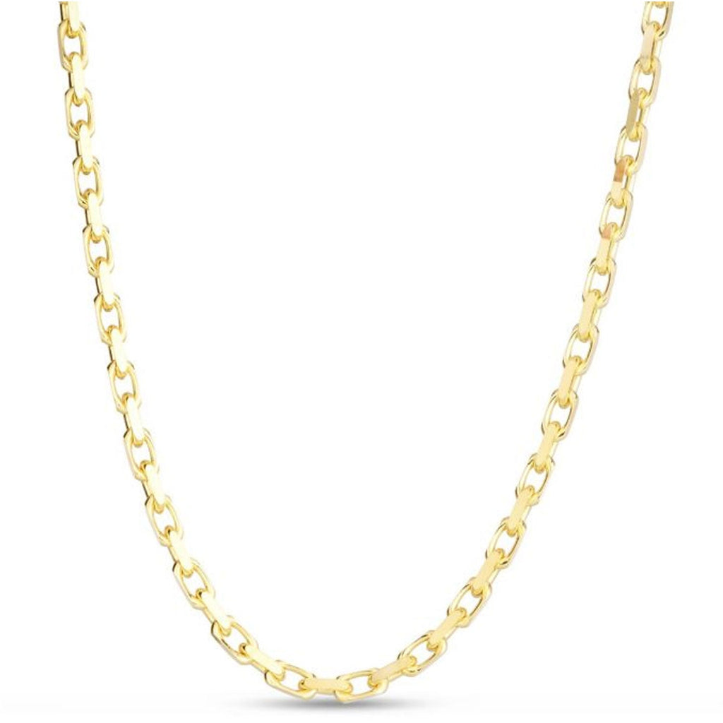 14K Yellow Gold 3.55mm Fancy Cable Chain   Lobster Clasp(8.25"-20"-22"-24")