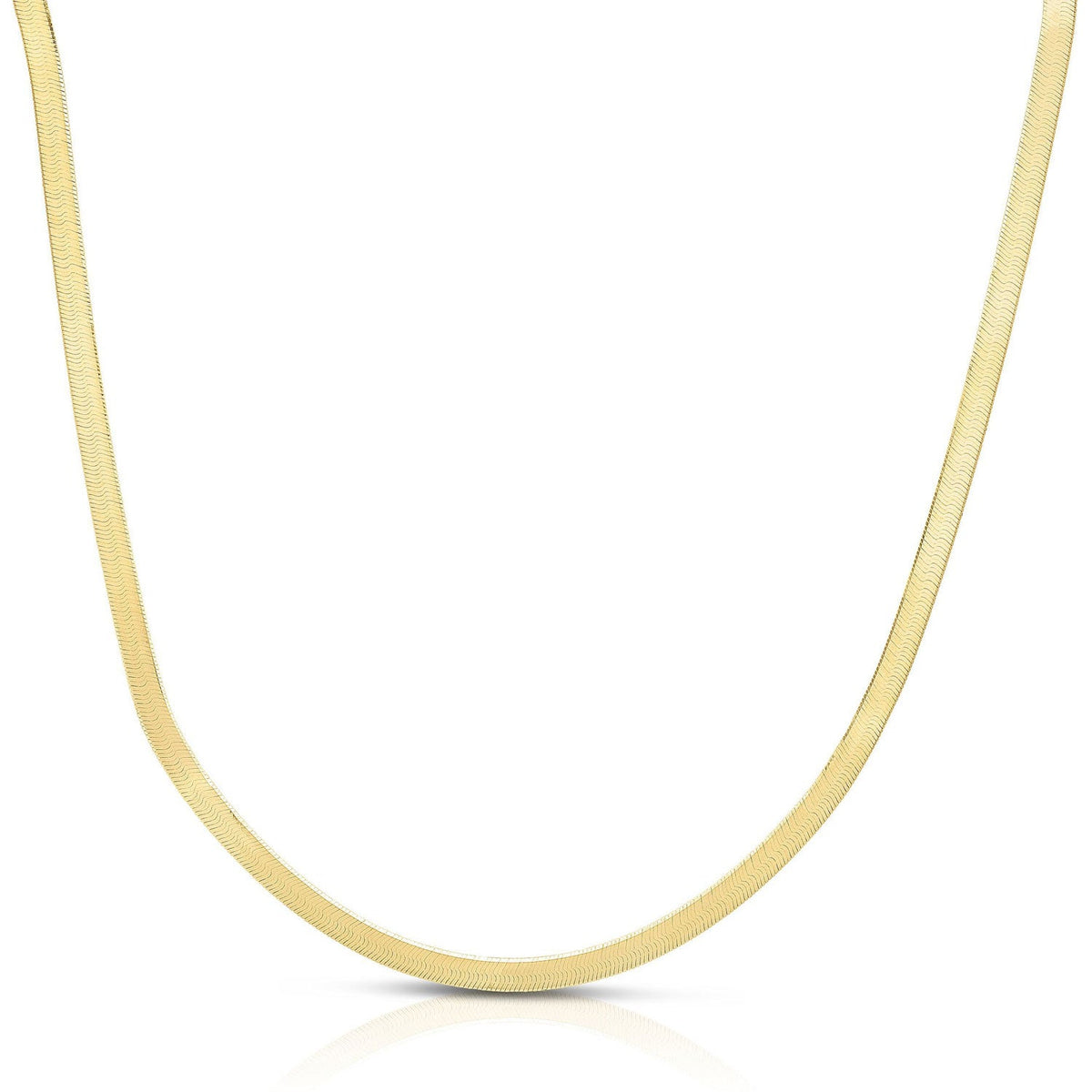 JewelStop 10K Yellow Gold 2.8mm Herringbone Chain with Polished