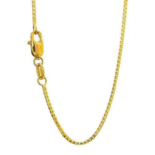 10k Solid Gold Yellow Or White mm Octagonal Box Chain Necklace