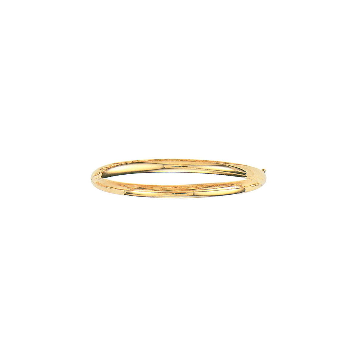 14k Yellow Gold 3/16 Inches High Polished Design Bangle Oversize, 5.3gr ...