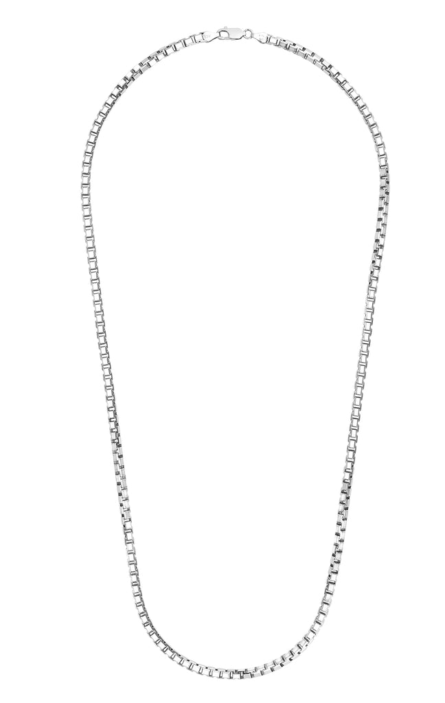 Sterling Silver 3.7mm Cable Chain Necklace Extender with Bead Accent a