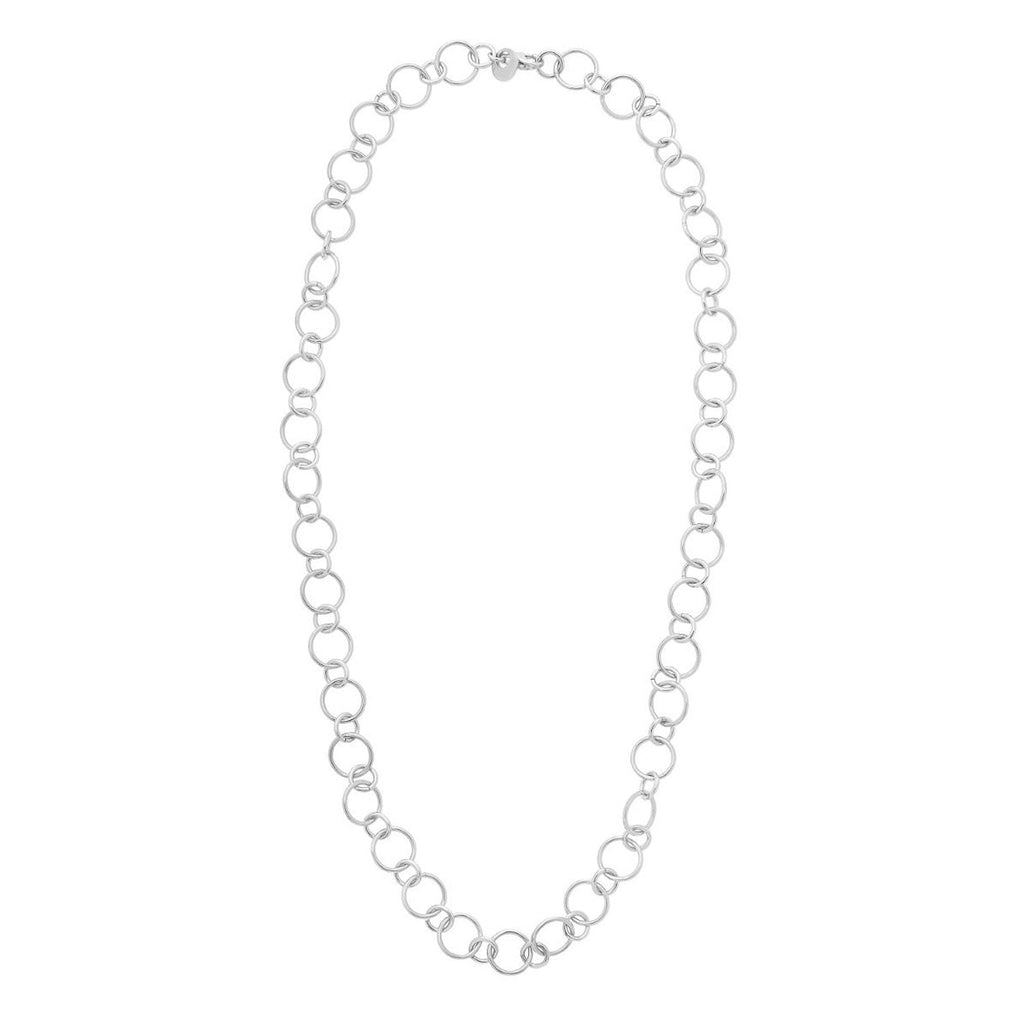 JewelStop Sterling Silver Polished Finish 9mm Round Link Chain Necklace, Lobster Clasp - 18"