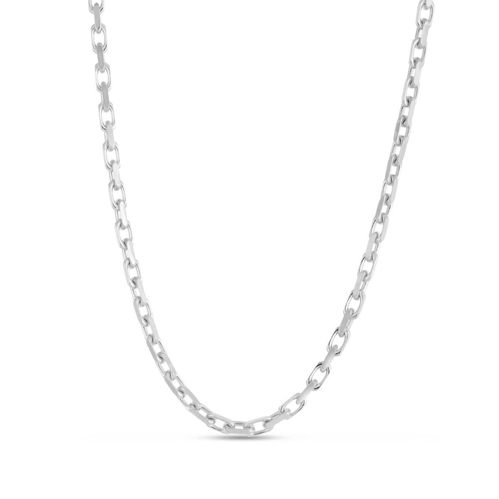 JewelStop Sterling Silver Polished Finish 3.4mm French Cable Chain Necklace, Lobster Clasp - 20",22",24"