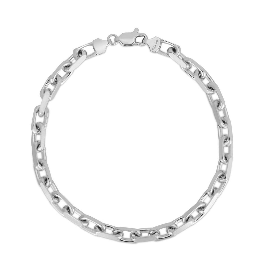 Sterling Silver Polished Finish 5.6mm French Cable Chain Bracelet with Lobster Clasp - 8.25"