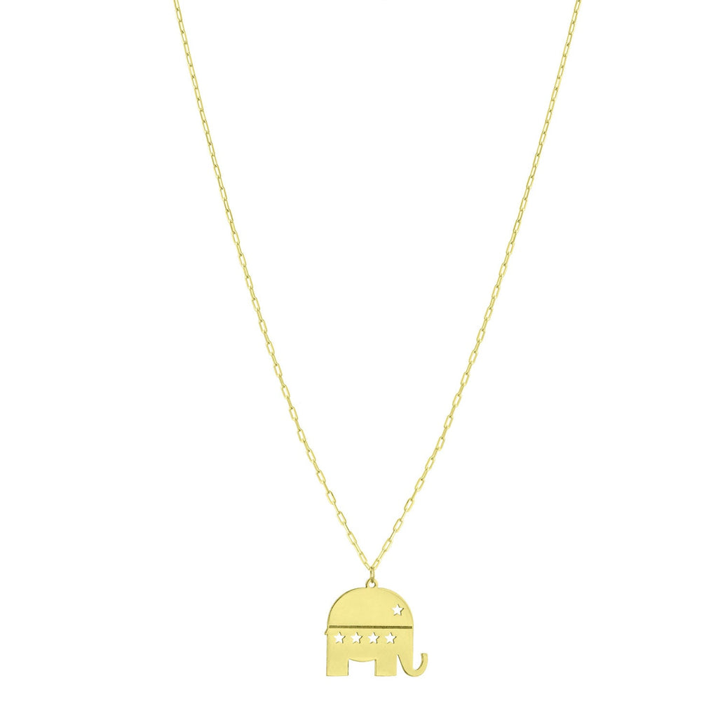 JewelStop 14k Yellow Gold Polished Finish 0.8mm Elephant Chain Necklace, Pear Shaped Lobster Clasp - 18" 