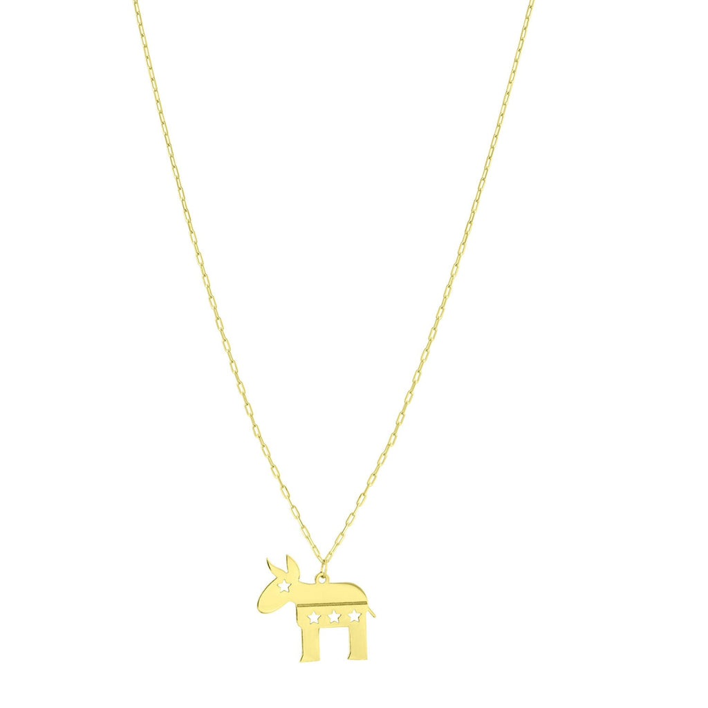 JewelStop 14k Yellow Gold Polished Finish 0.8mm Donkey Chain Necklace, Pear Shaped Lobster Clasp - 18" 