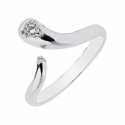 925 Sterling Silver Snake CZ Toe Ring Body Art Adjustable