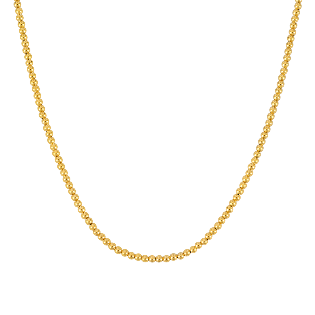 JewelStop 14K Yellow Gold Polished Finish 3mm Includes 1 -2" Extender Bead Chain with Lobster Clasp - 18"