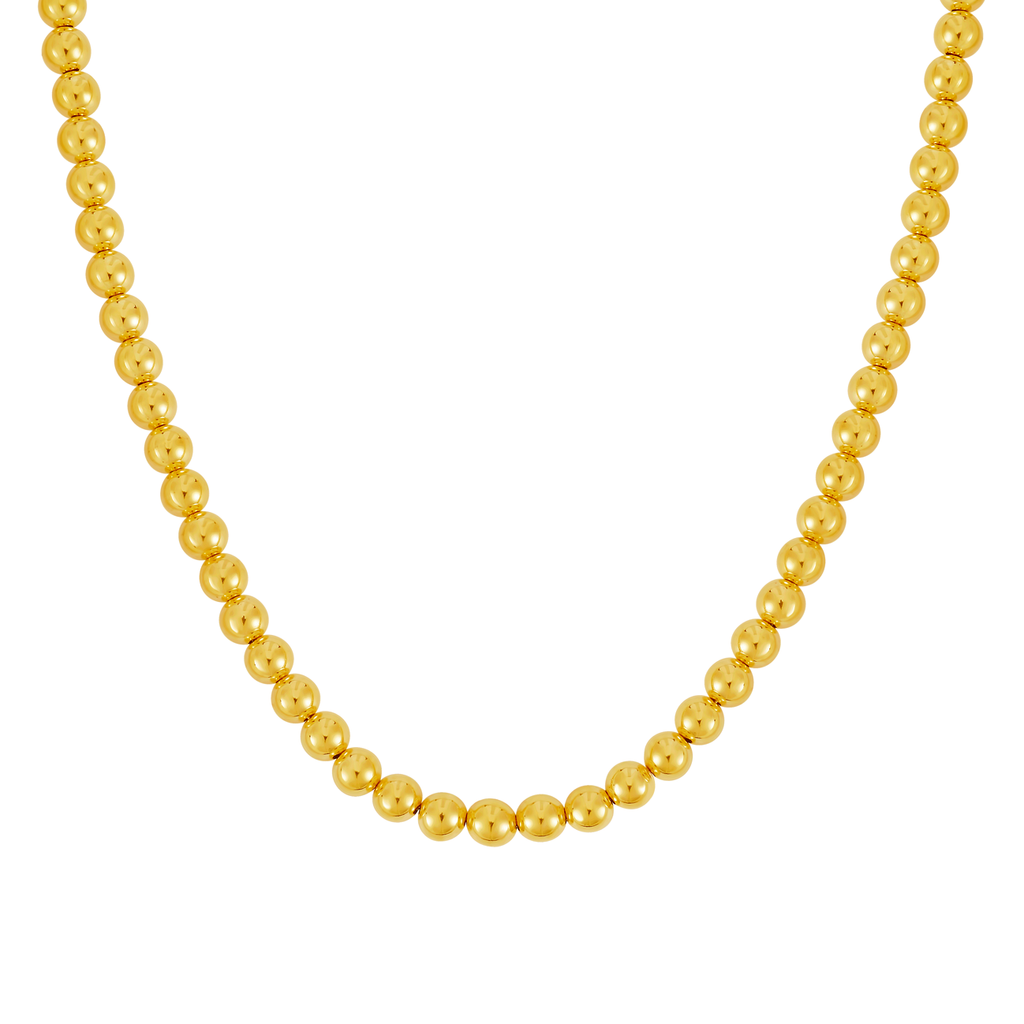 JewelStop 14K Yellow Gold Polished Finish 7mm Includes 1 -2" Extender Bead Chain with Lobster Clasp - 20" 