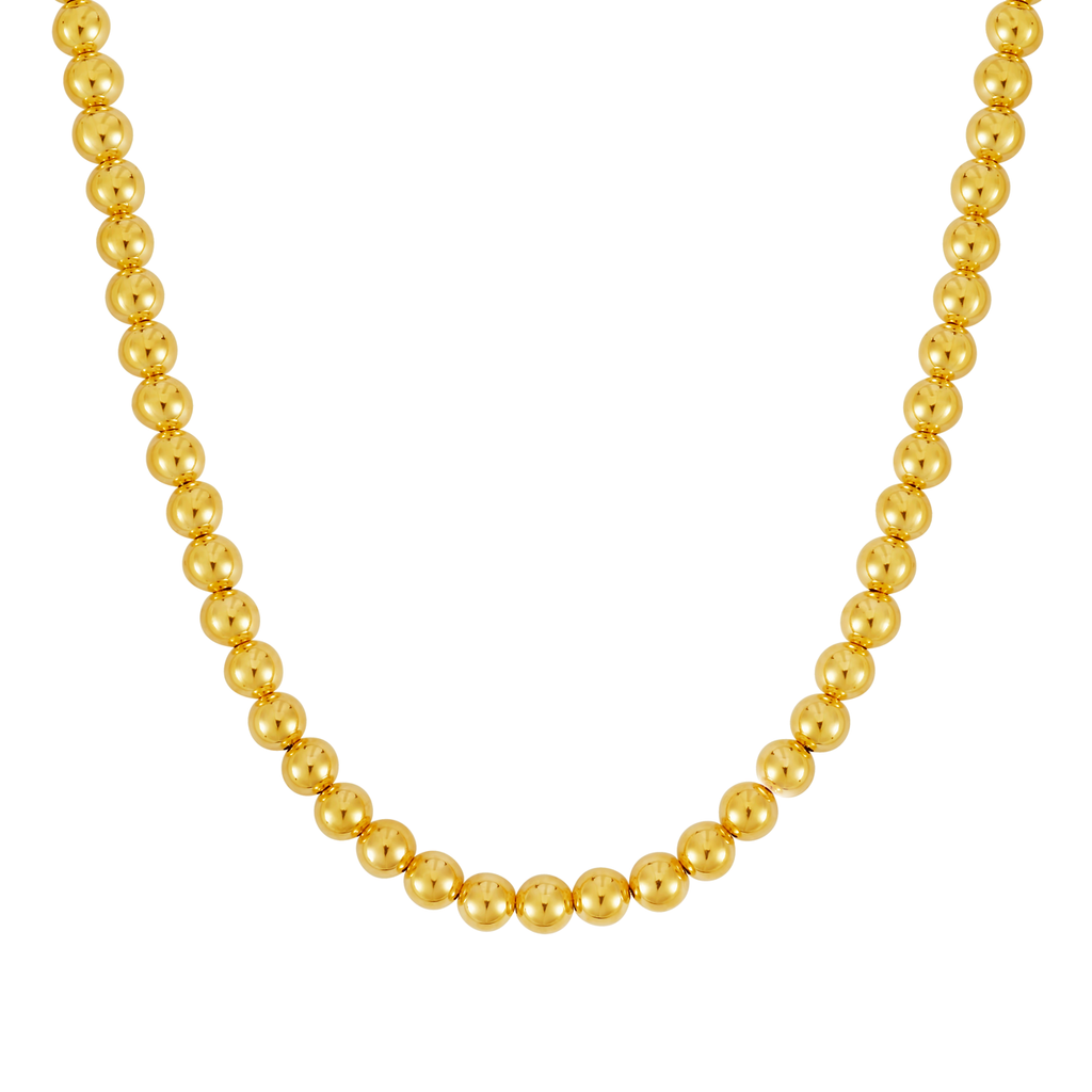 JewelStop 14K Yellow Gold Polished Finish 8mm Includes 1 -2" Extender Bead Chain with Lobster Clasp - 20"