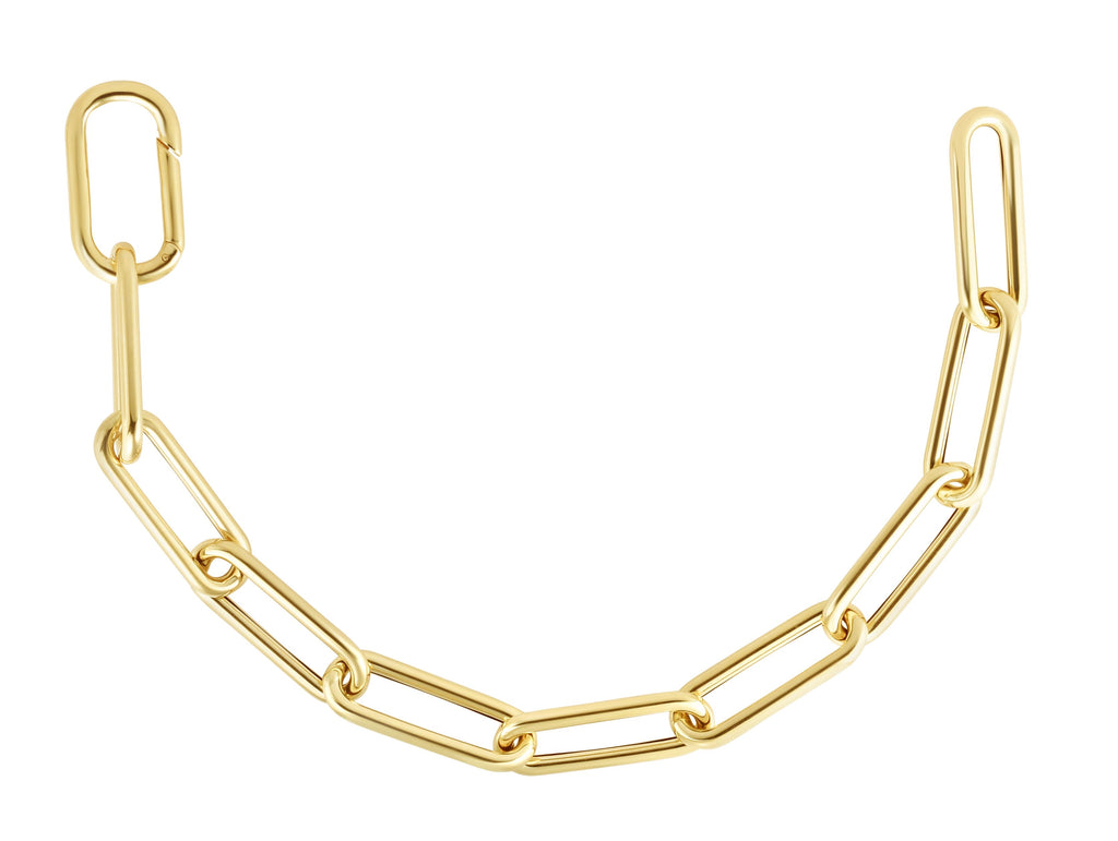 JewelStop 14K Yellow Gold Polished Finish 8.5mm Paperclip Chain Bracelet with Snap Clasp - 7.75"