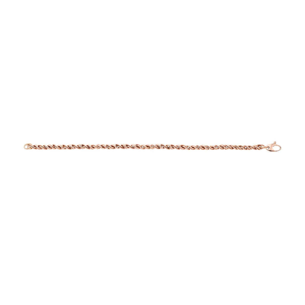 14K Rose Gold Fancy Bracelet, Lobster Clasp - 7.5" - JewelStop1