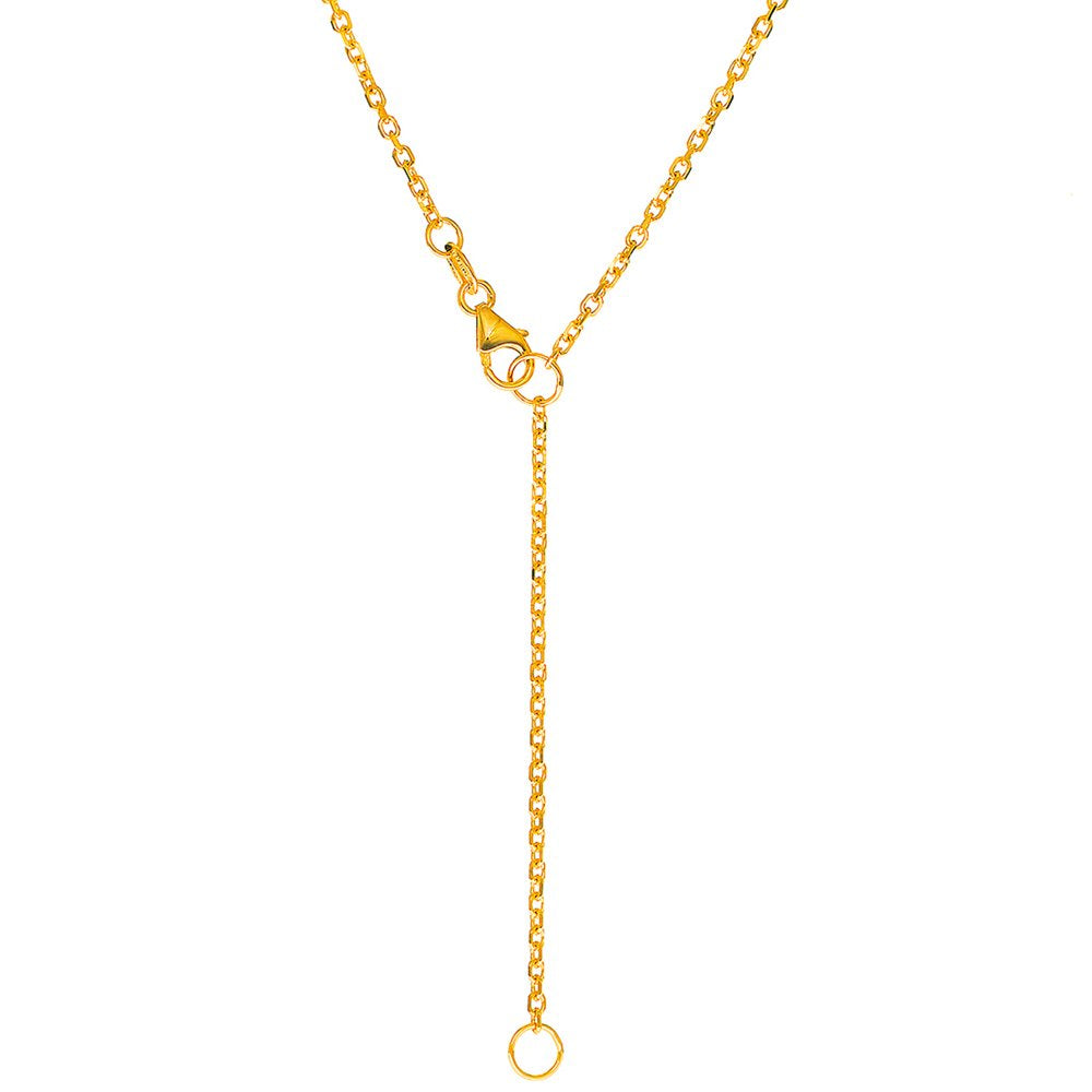 14k Solid Yellow Gold 1.5mm Diamond-Cut Cable Adjustable Chain 16-18" - JewelStop1