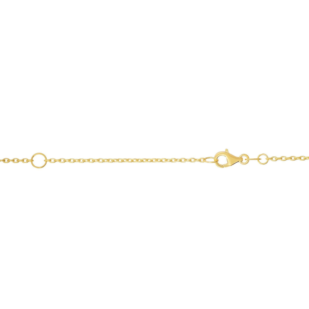 14k Solid Yellow Gold 1.5mm Adjustable Cable Chain Necklace, Lobster Claw - 18" - JewelStop1