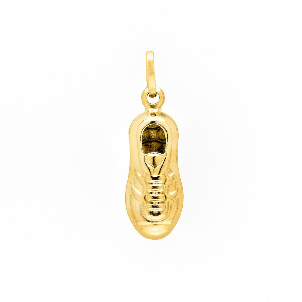 14K Yellow Gold Shiny Sneaker Charm Pendant - JewelStop1