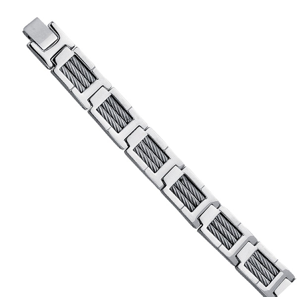 Stainless Steel Link Jewelry by Joseph Tyler 8.5" 13mmMen's Bracelet - JewelStop1