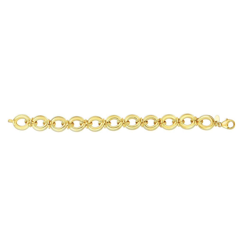 14K Gold Yellow Open Knot Necklace, Lobster Clasp - JewelStop1