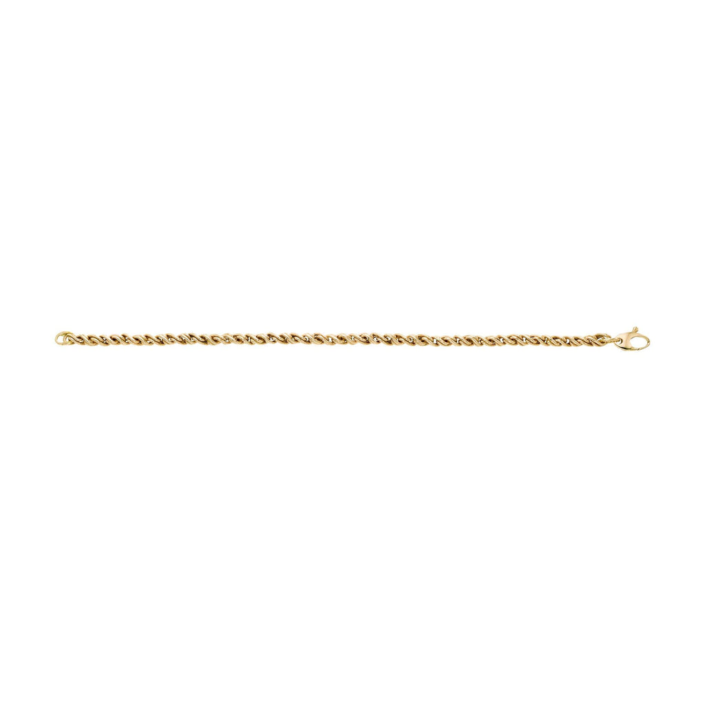 14K Yellow Gold Fancy Bracelet, Lobster Clasp - 7.5" - JewelStop1