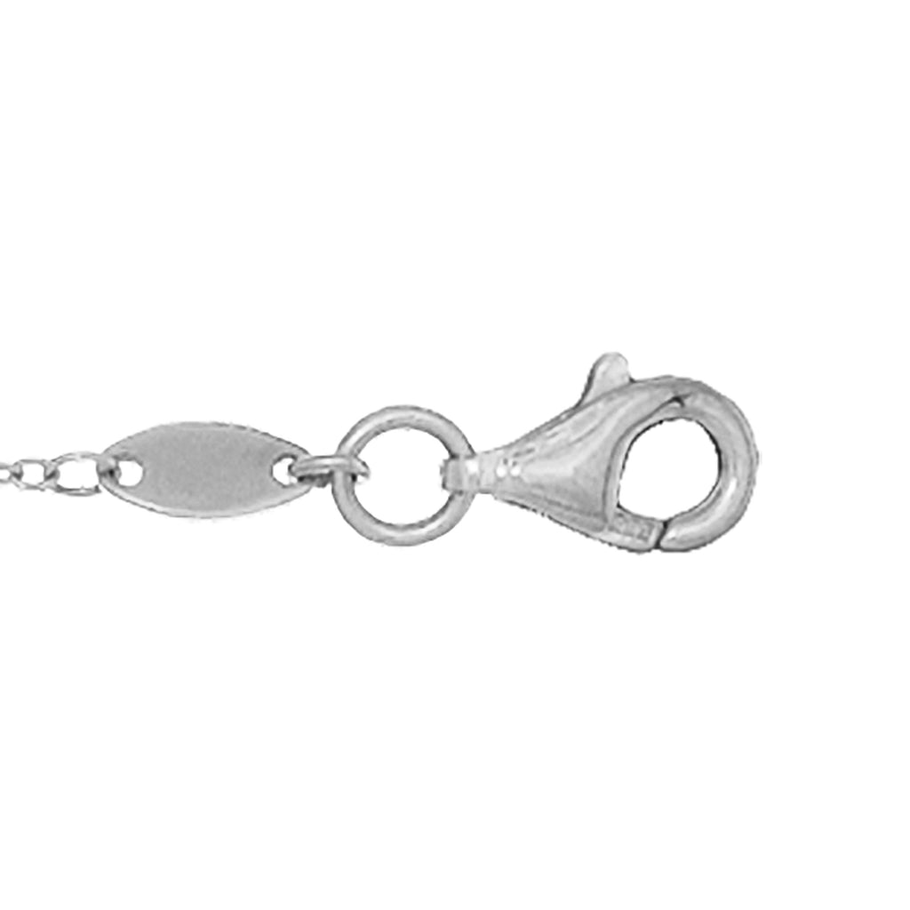 14k White Gold Pear Shaped Fishhook Lobster Lock 7mm - JewelStop1