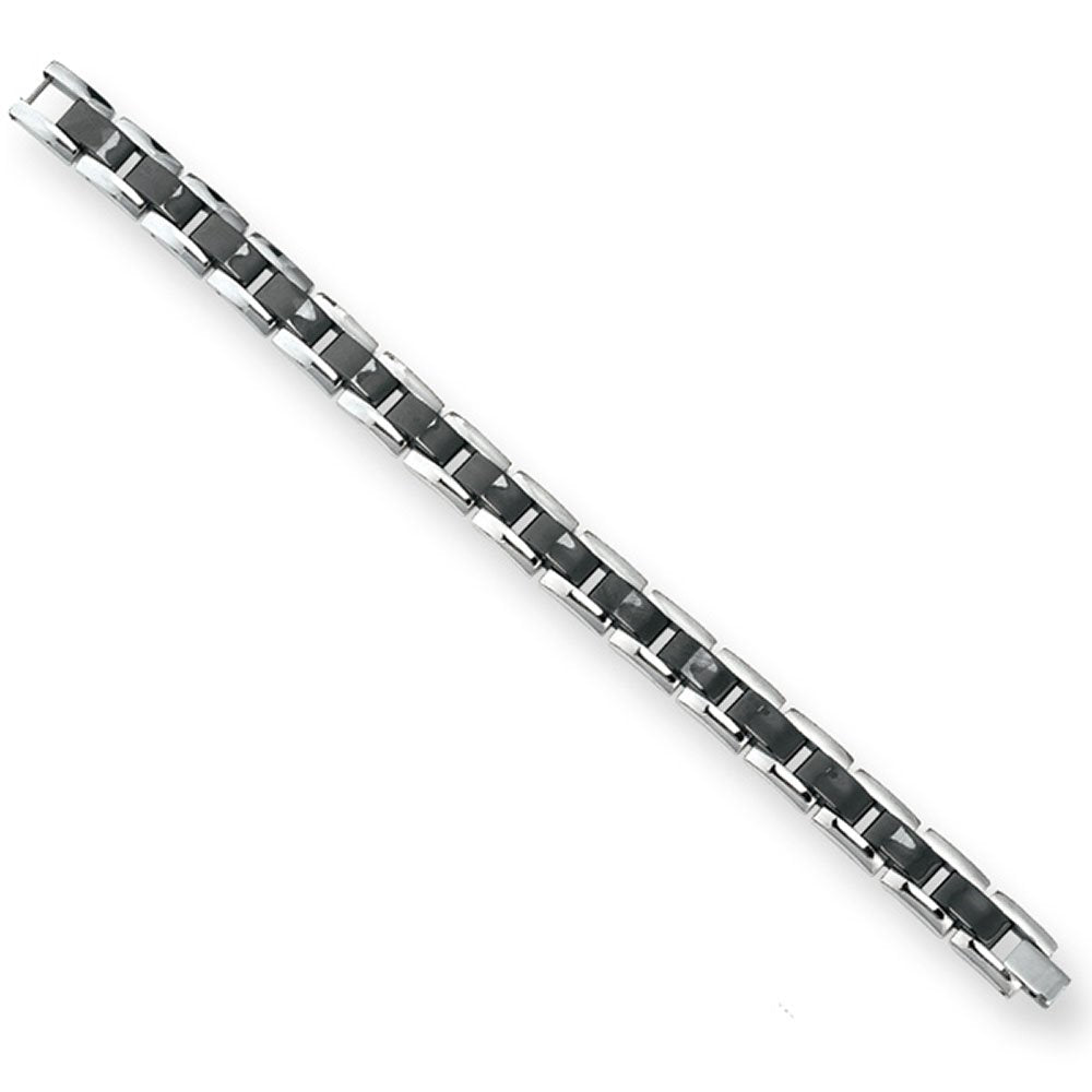 Stainless Steel Link Jewelry by Joseph Tyler JTC - 12.3mm Men's Bracelet 8.5" - JewelStop1