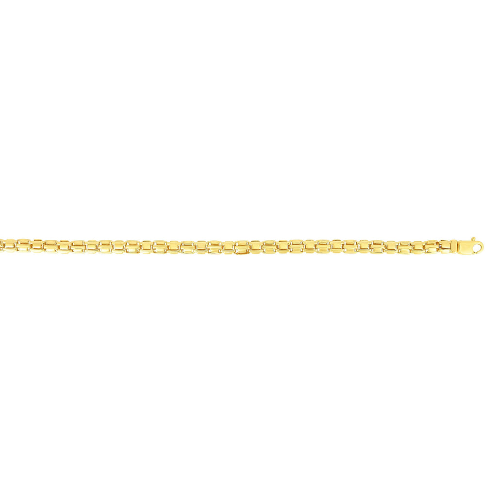 14k Yellow Gold 6mm Polished Round Bracelet with Lobster Clasp 8.5 Inches - JewelStop1