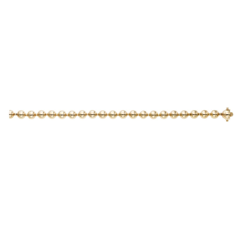14K Yellow Gold Finish Bracelet Beaded Bracelet - 7.75" - JewelStop1