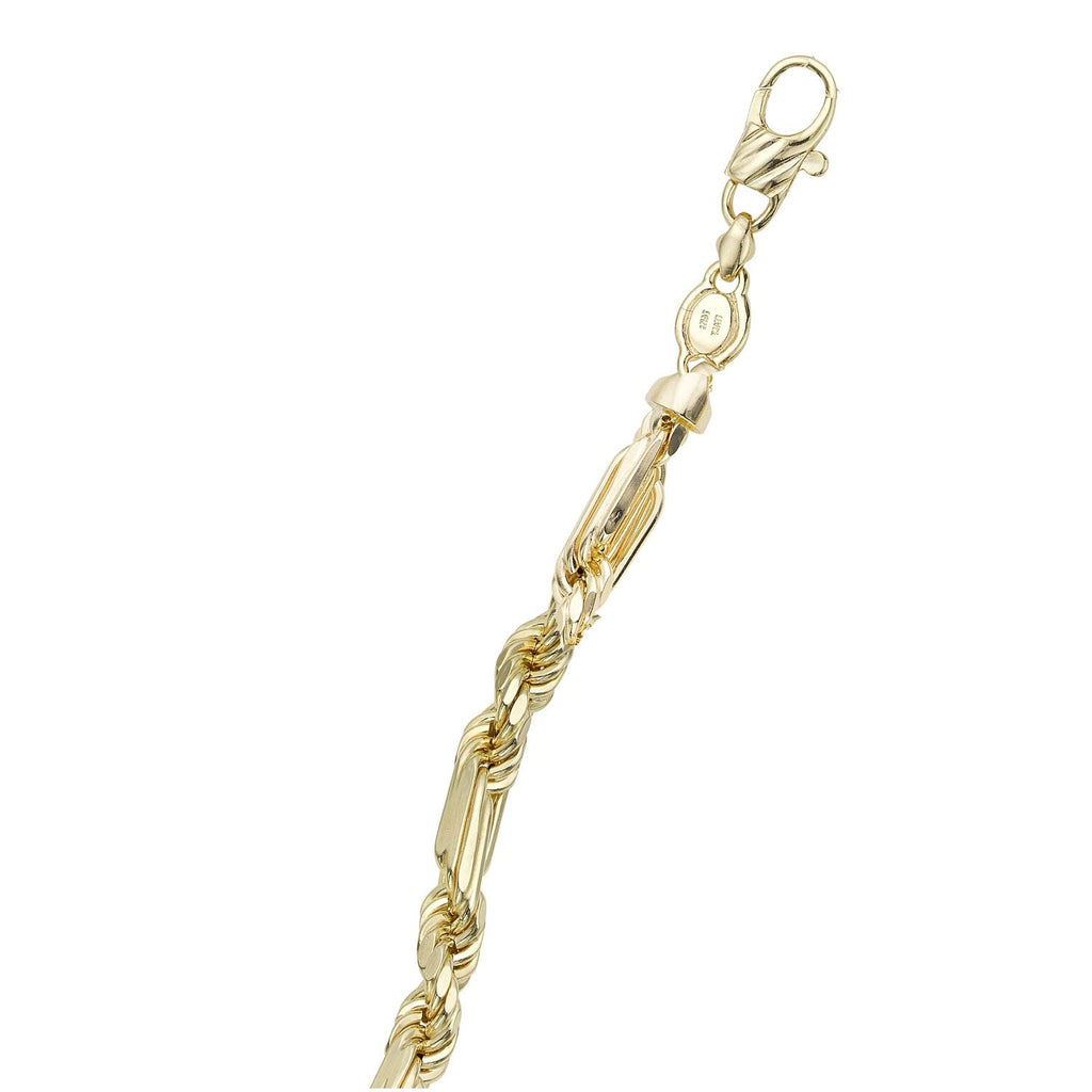 JewelStop 14k Yellow Gold 6.5mm Figarope Chain with Lobster Clasp