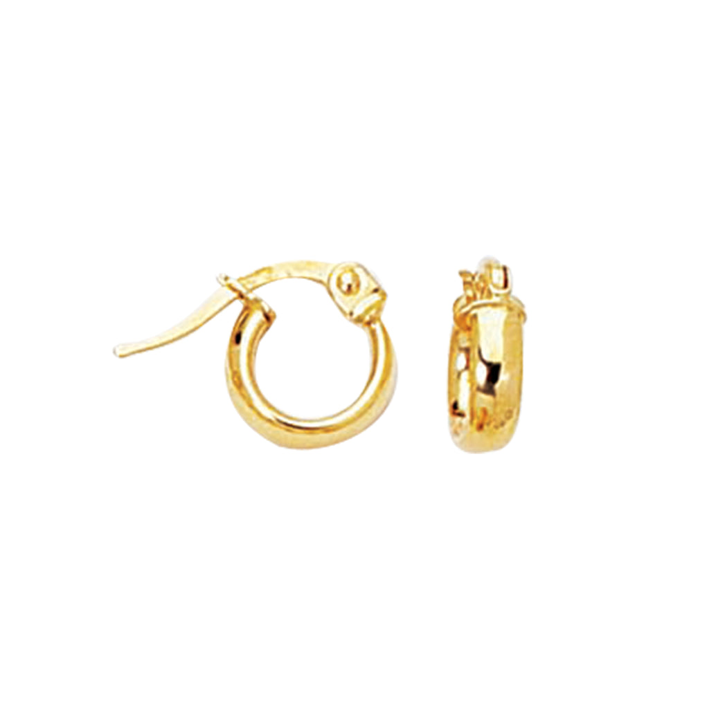 14k Yellow Gold Small Hoop Earrings - JewelStop1