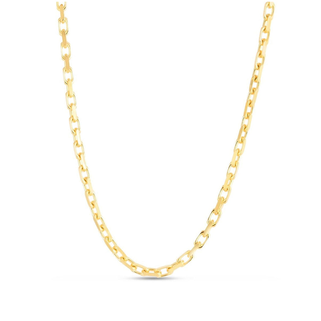 14K Yellow Gold 7mm Bismark Chain  Pear Shaped Lobster Clasp(7.25"-18"-20"-22"-24")