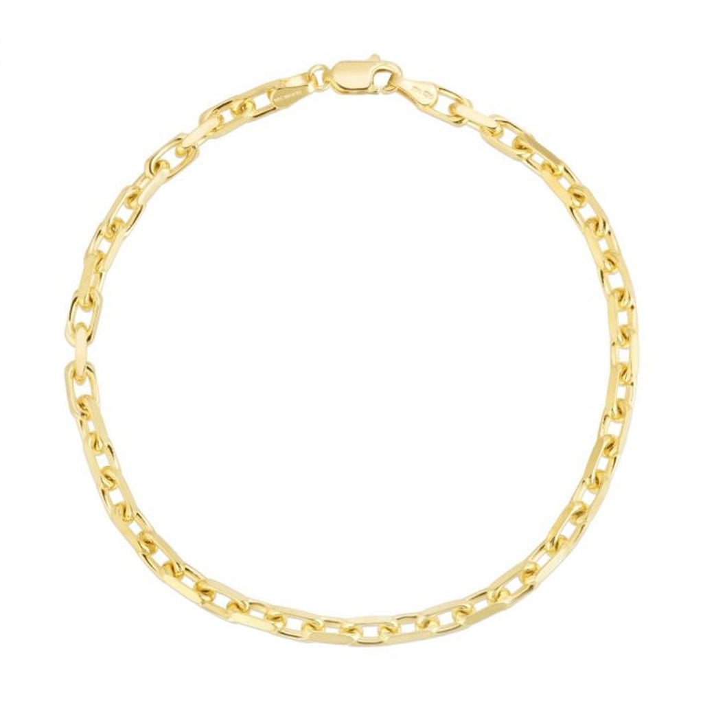 14K Yellow Gold 3.55mm Fancy Cable Chain   Lobster Clasp(8.25"-20"-22"-24")