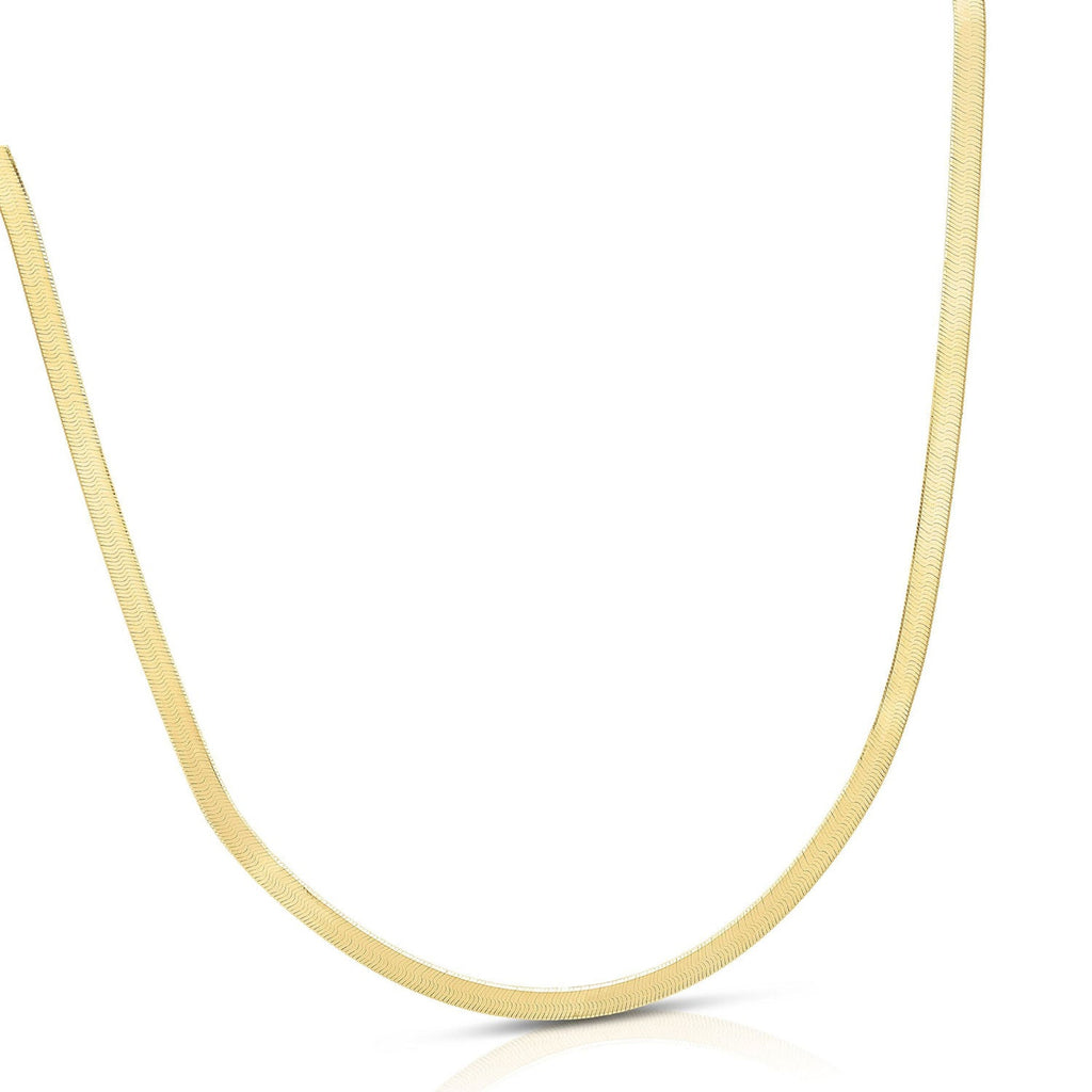 JewelStop 10K Yellow Gold 2.8mm Herringbone Chain with Polished