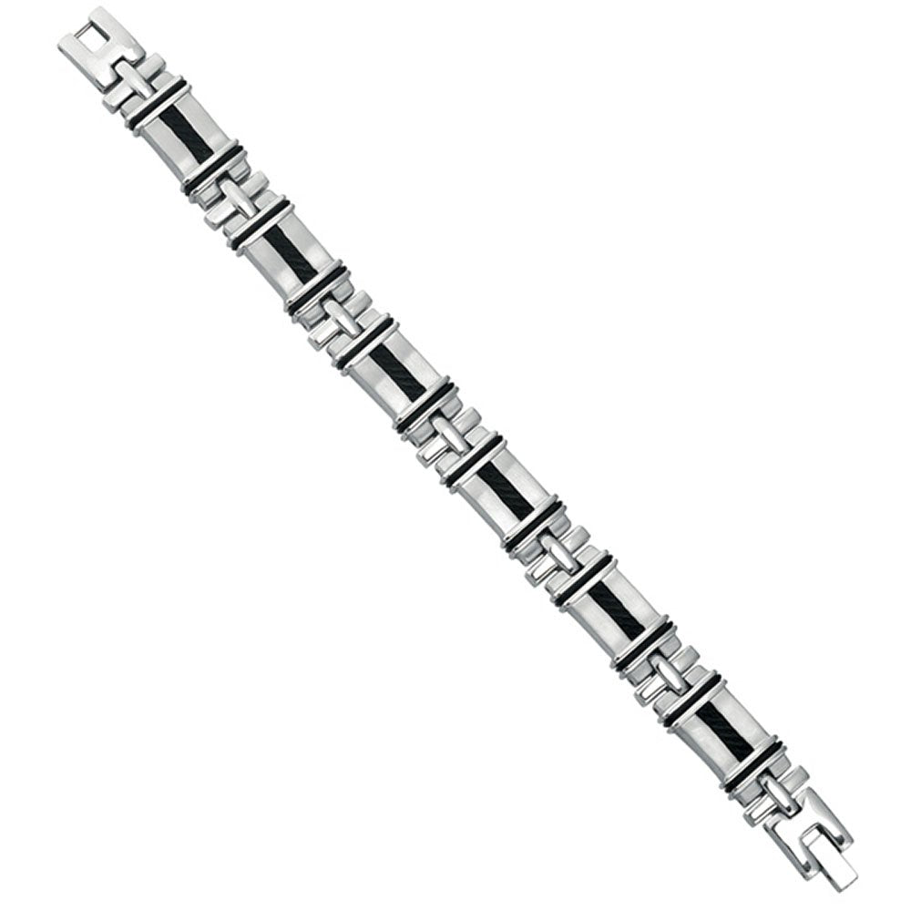 Stainless Steel Link Jewelry by Joseph Tyler JTC - 11mm Men's Bracelet 8.5" - JewelStop1
