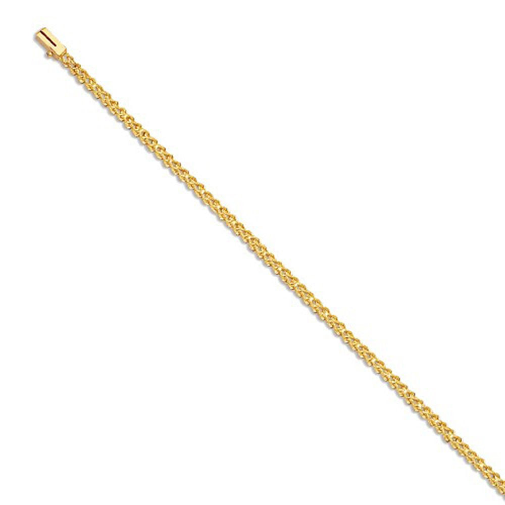 14k Solid Yellow Gold 3mm Multi-line Rope Bracelet 8" - JewelStop1