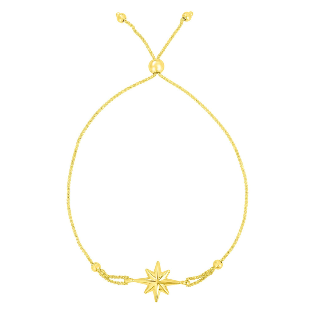 14K Yellow Gold Friendship Bracelet, Draw String Clasp - JewelStop1