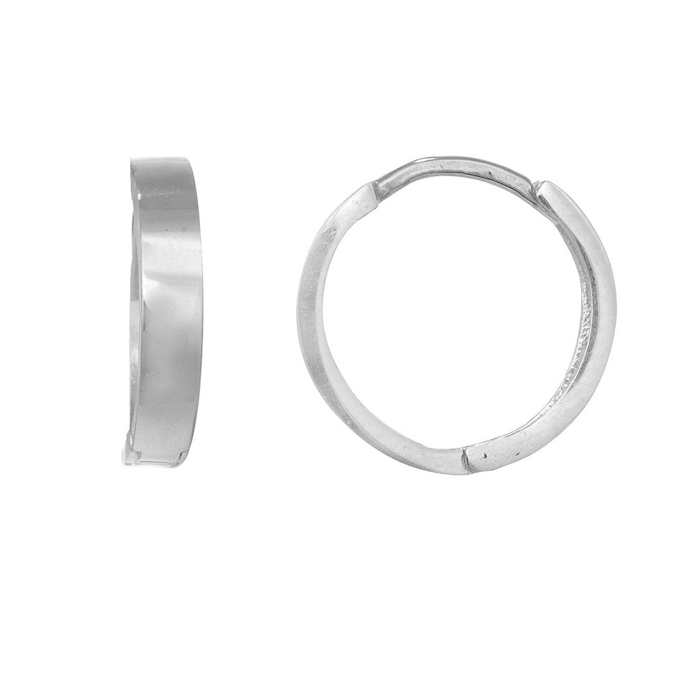 14k Yellow or White Gold 2.6x14mm Huggie Hoop Earring - JewelStop1