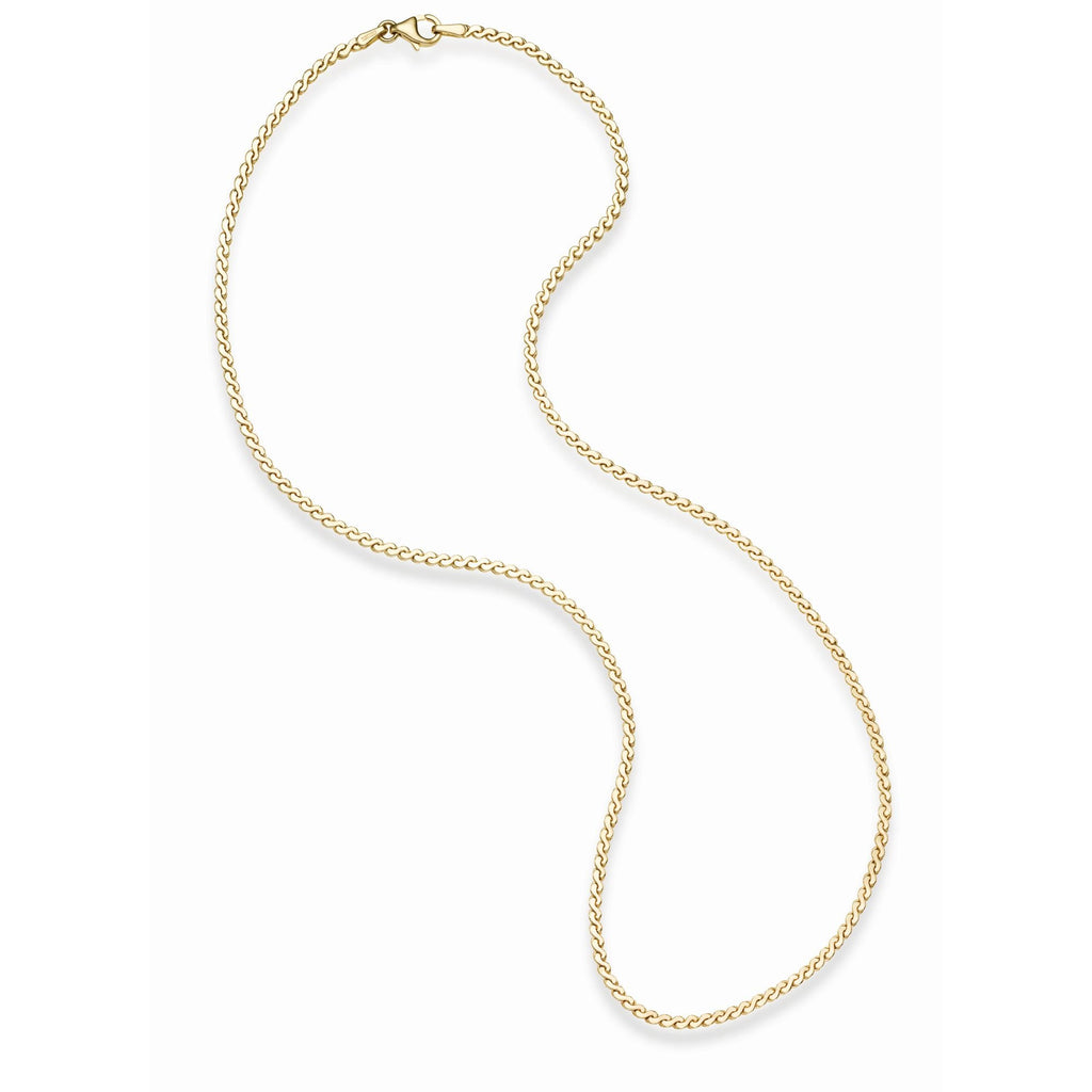 14K Yellow Gold 2.3mm Swirl Link Necklace, Lobster Clasp - 18" - JewelStop1